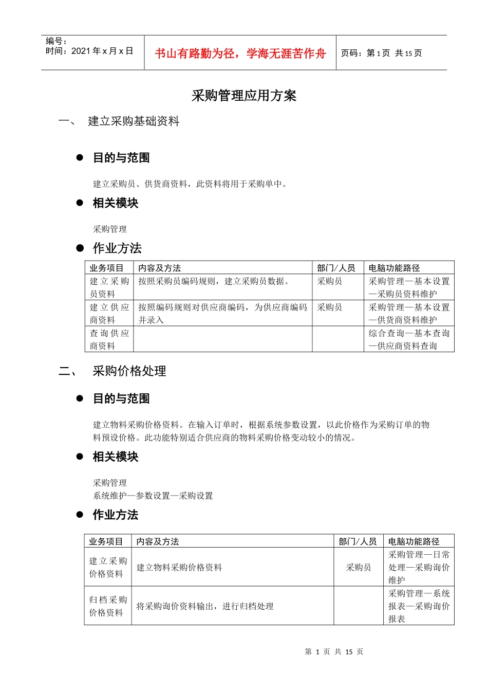 采购管理应用方案_第1页