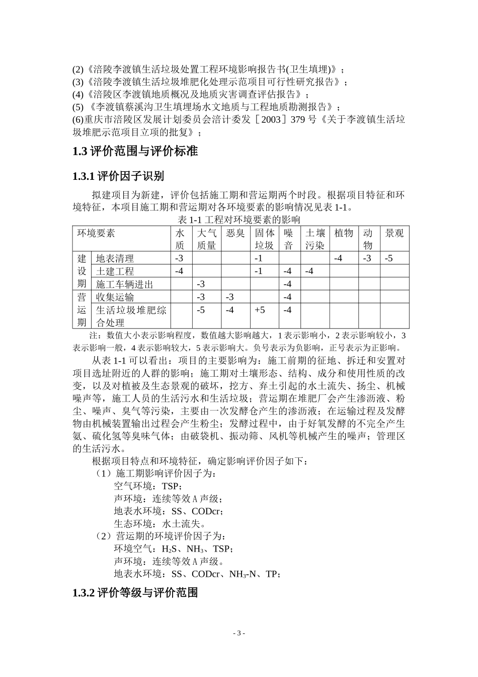 重庆市涪陵区李渡镇生活垃圾堆肥化处理示范项目环境影_第3页