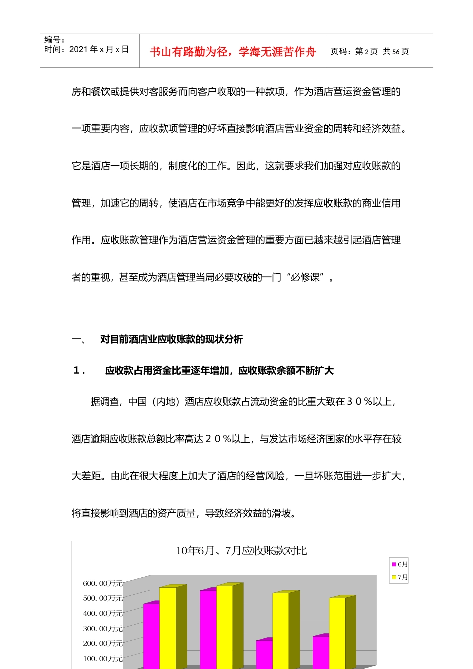 酒店管理财务酒店应收账款管理制度与坏账准备的提取(_第2页