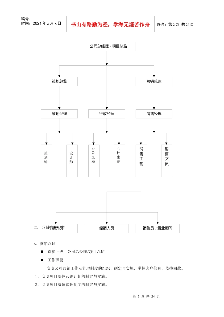 金地置业铜锣湾项目营销管理手册_第2页