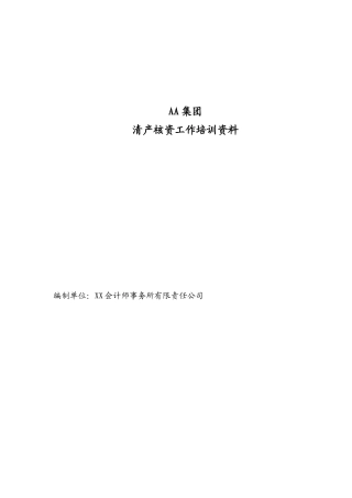 某集团清产核资工作培训资料( 59页)