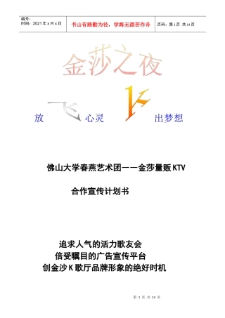 金莎拉赞计划书2