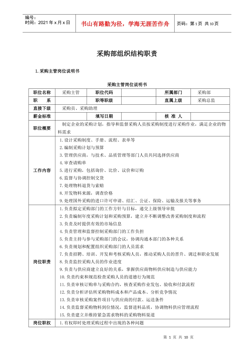 采购部组织结构职责_第1页