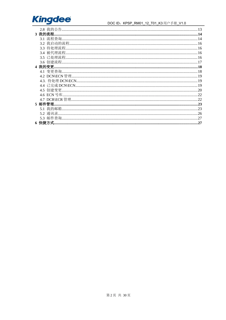 金蝶创新管理平台PLMV122-个人桌面操作手册_第2页