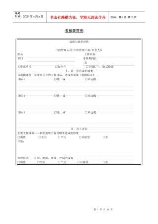 金都宾馆人力管理制度及表格--tomtang720