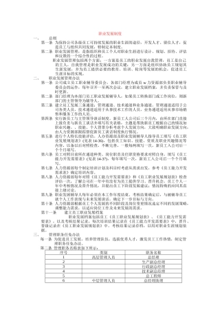 职业发展制度