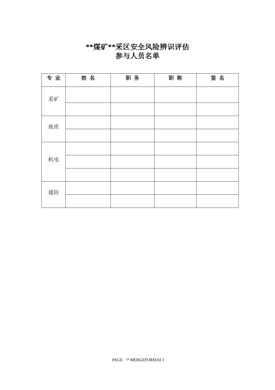 采区安全风险评估报告_第2页