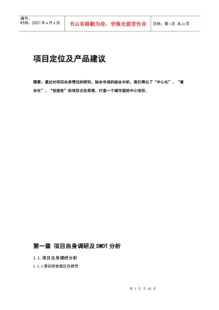 重庆天下城项目目定位及产品建议-61DOC-2M