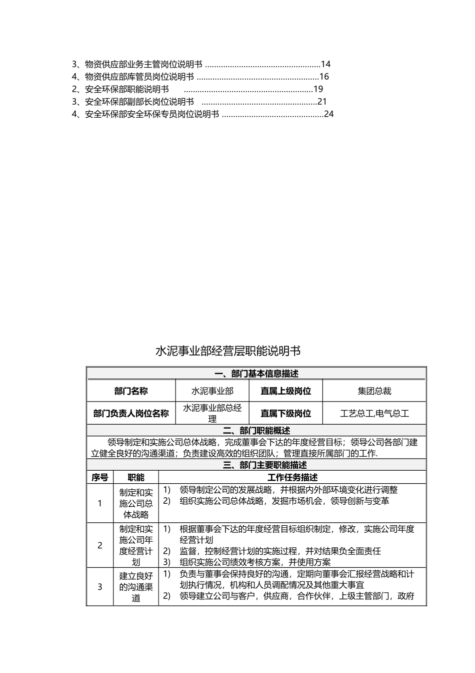 水泥-事业部岗位说明书(总)_第2页