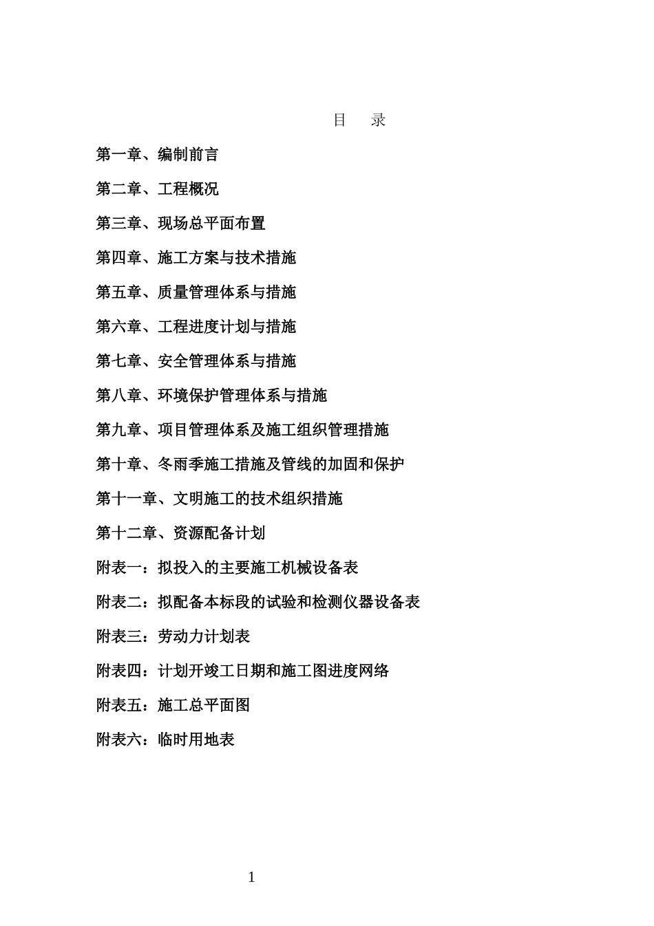 道路改造施工组织设计带图带表_第1页