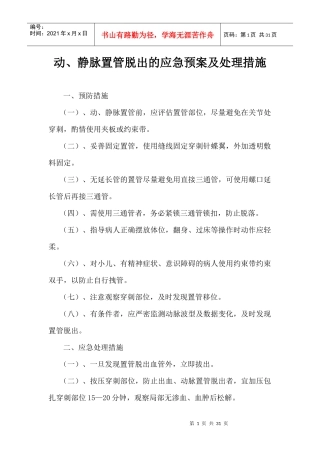 重症医学科应急预案