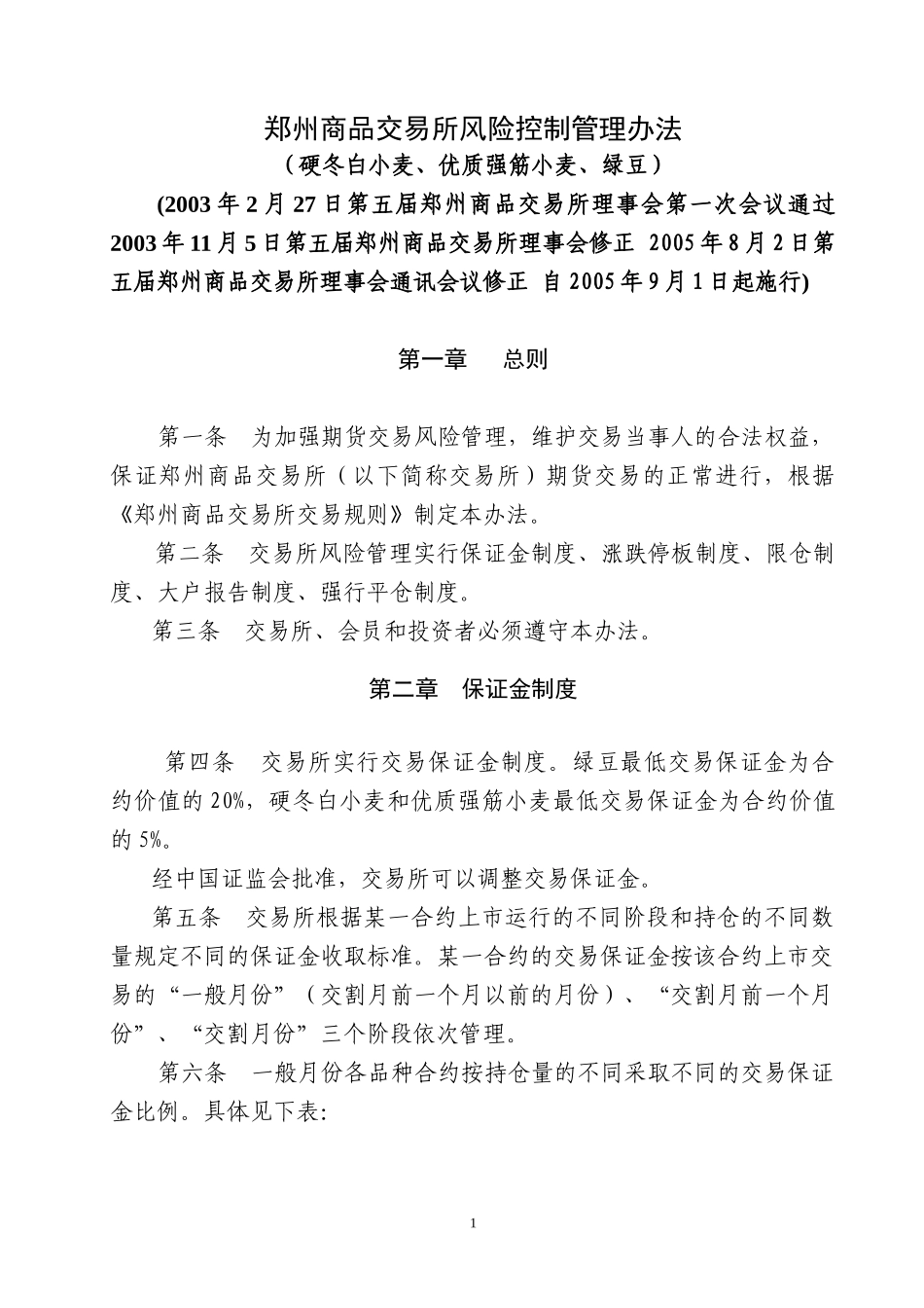 郑州商品交易所风险控制管理办法_第1页