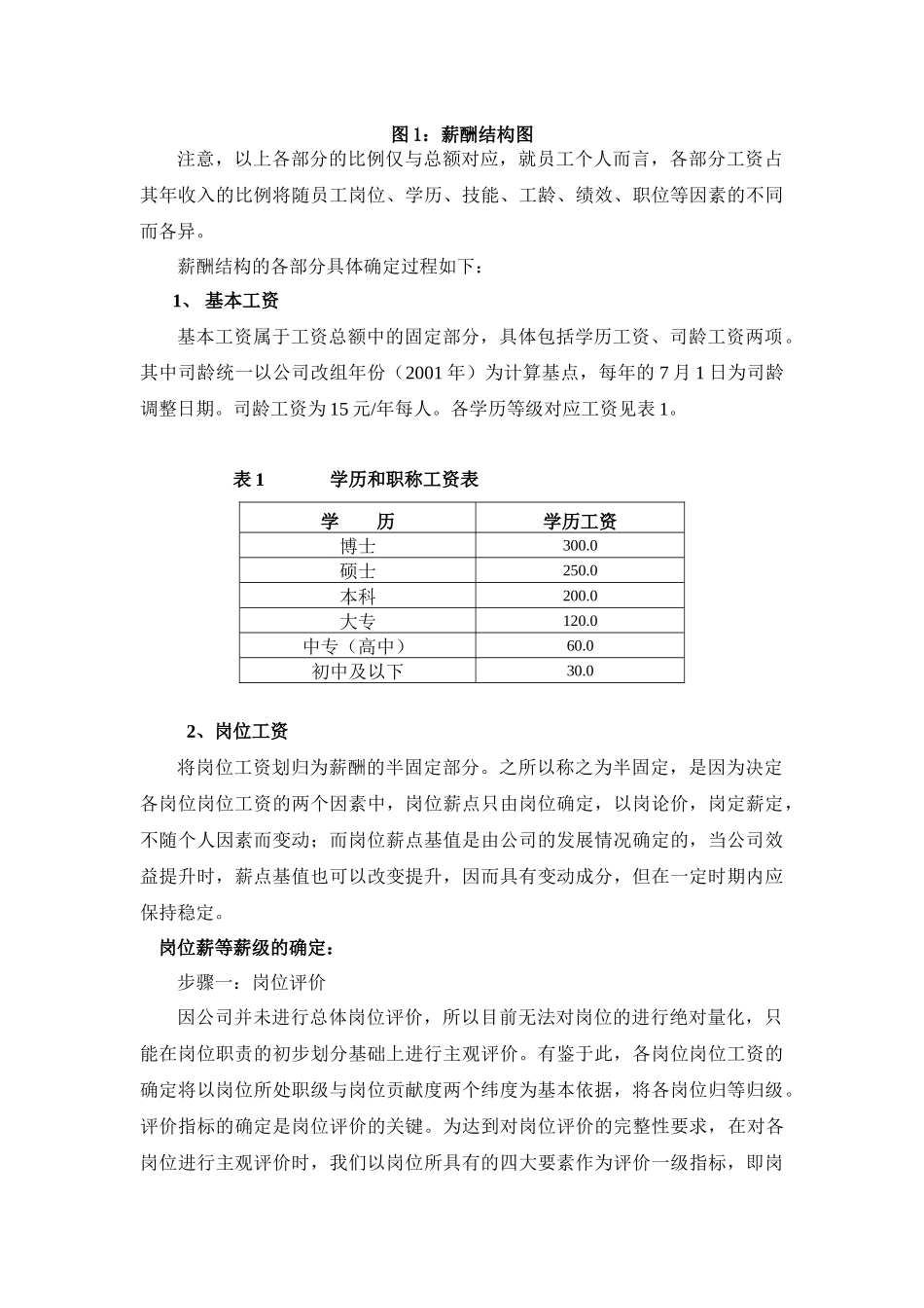 职能部门薪酬设计方案_第3页
