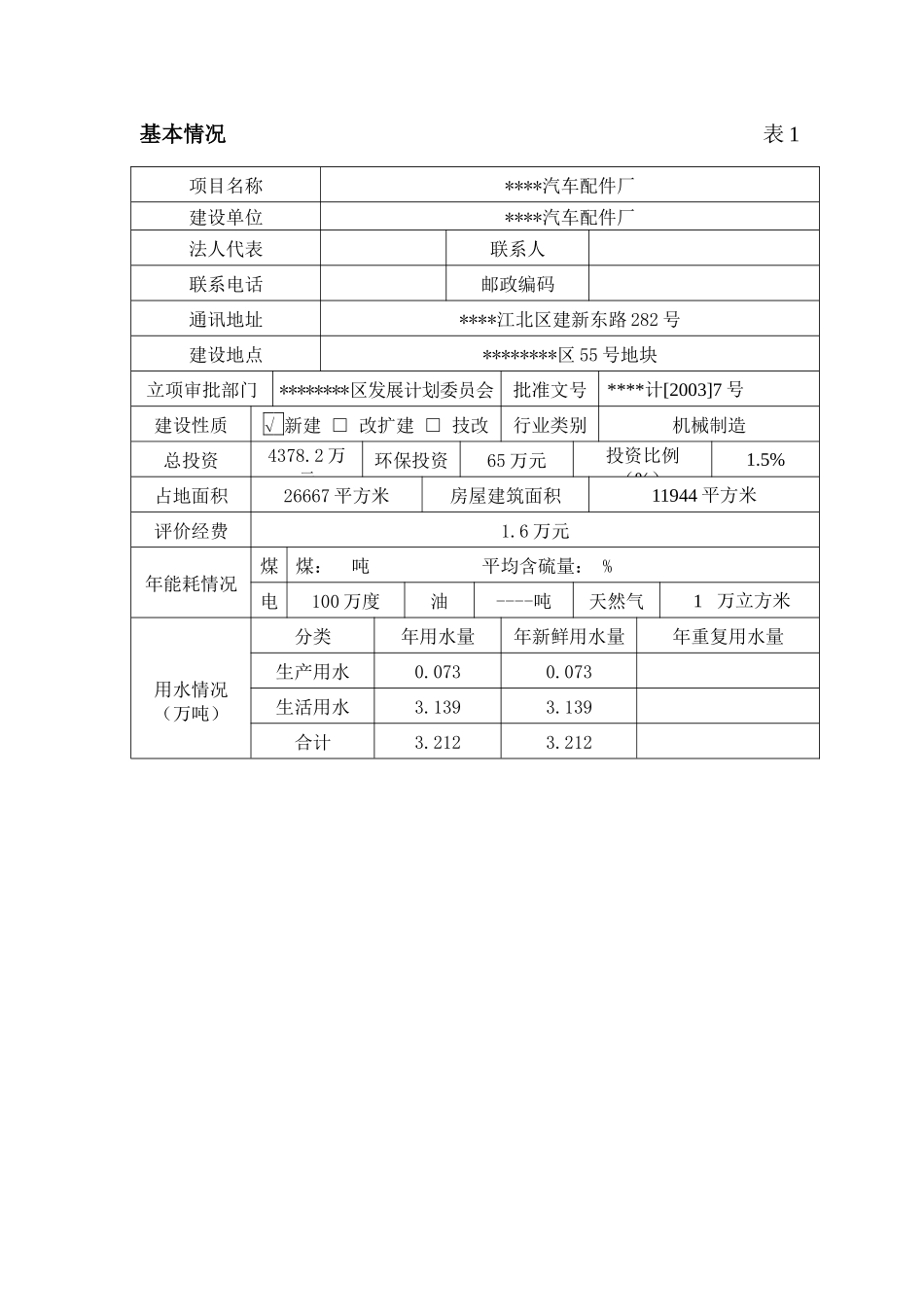 汽车配件厂环境影响报告表_第2页