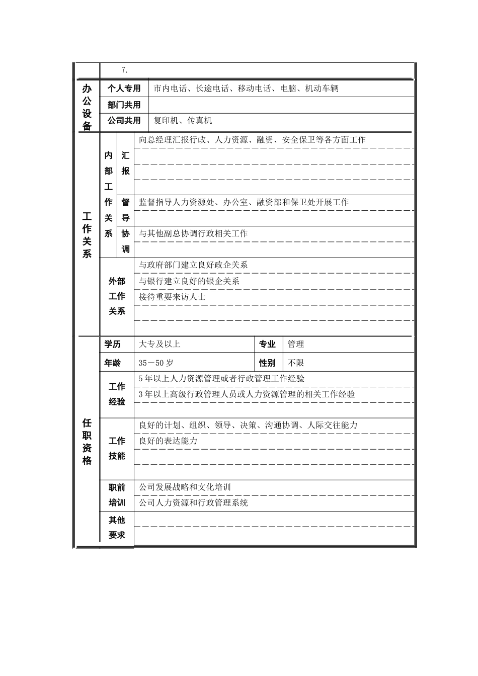 新华信-德龙钢铁行政副总经理职位说明书_第2页