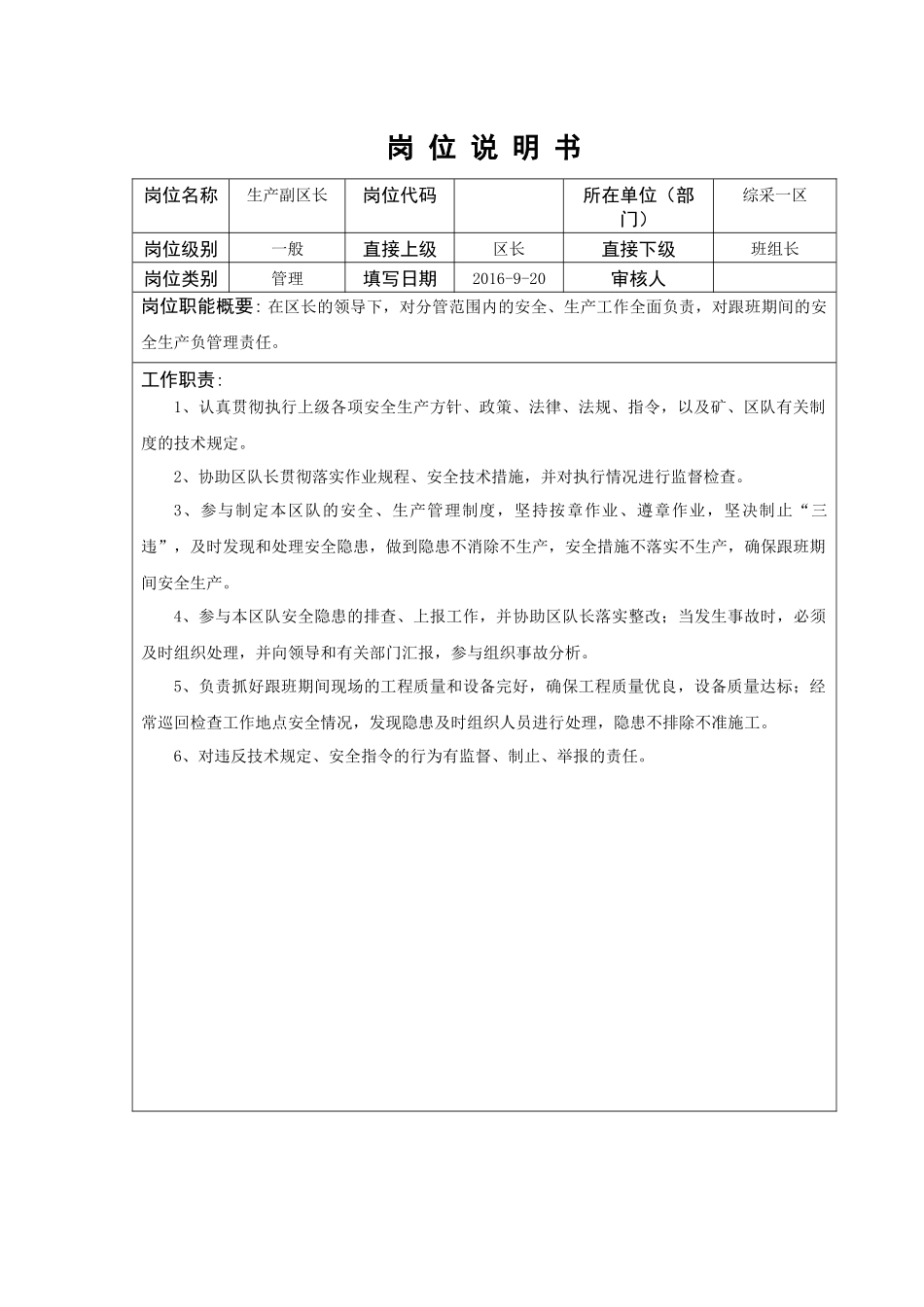 综采一区岗位说明书_第3页