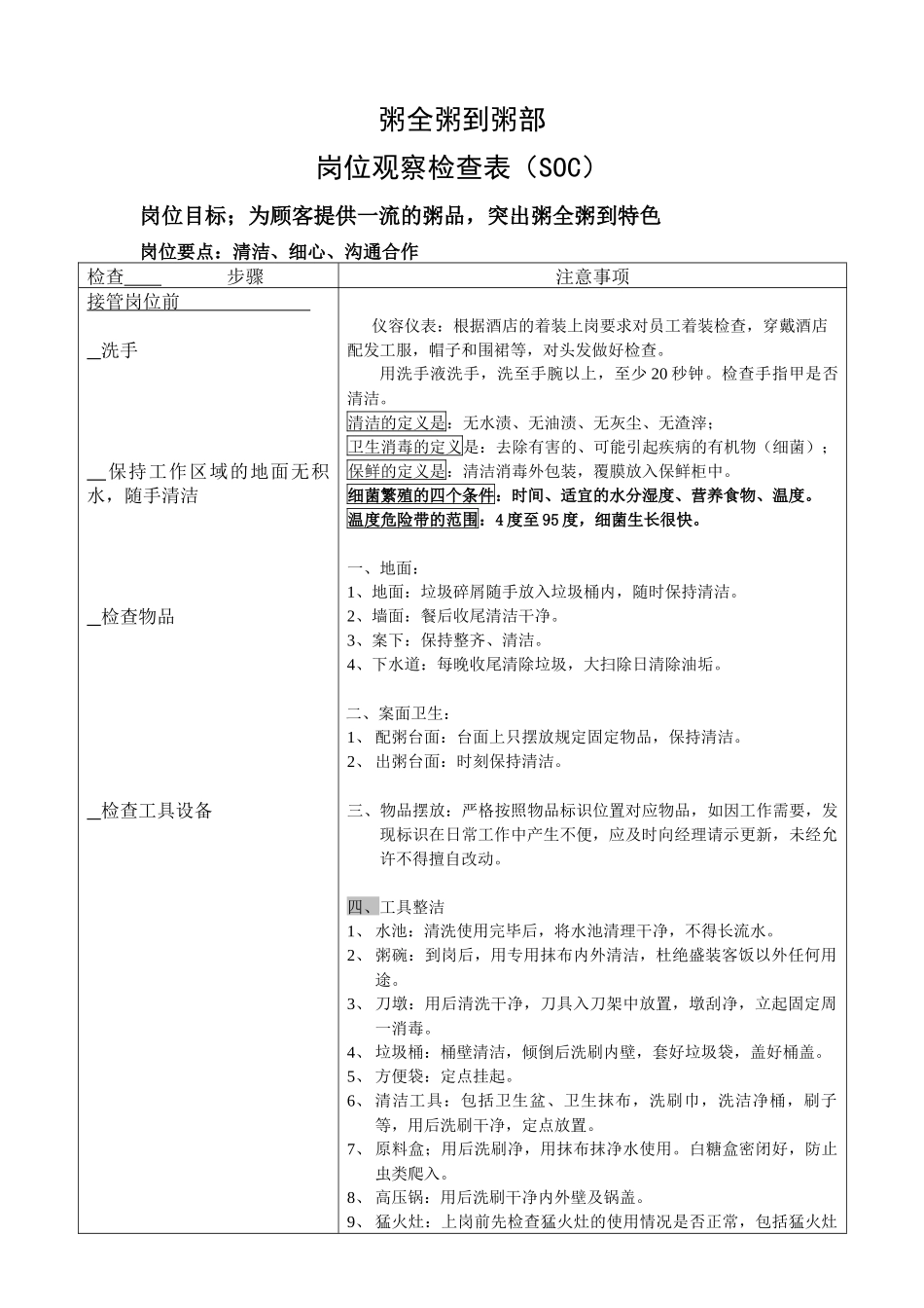 粥部岗位观察检查表SOC_第1页
