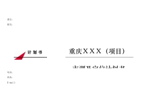 重庆某公司计划书（技术标）