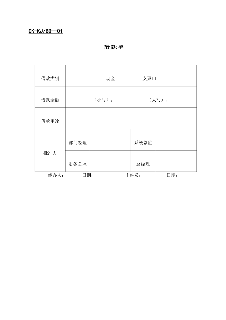支出证明单、借款单、人员编组表_第3页