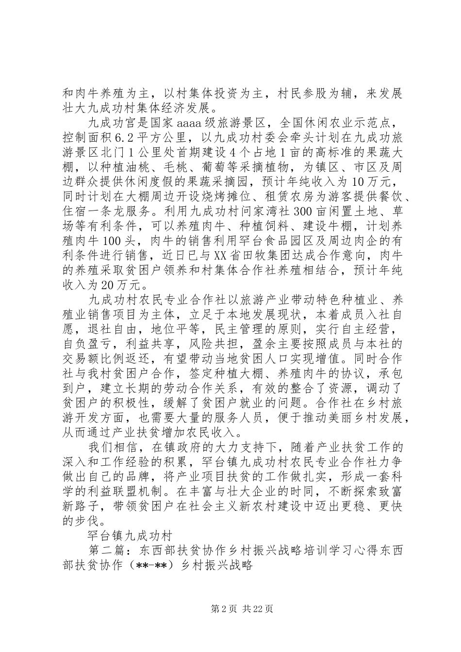 九成功村产业扶贫振兴乡村战略计划5篇_第2页