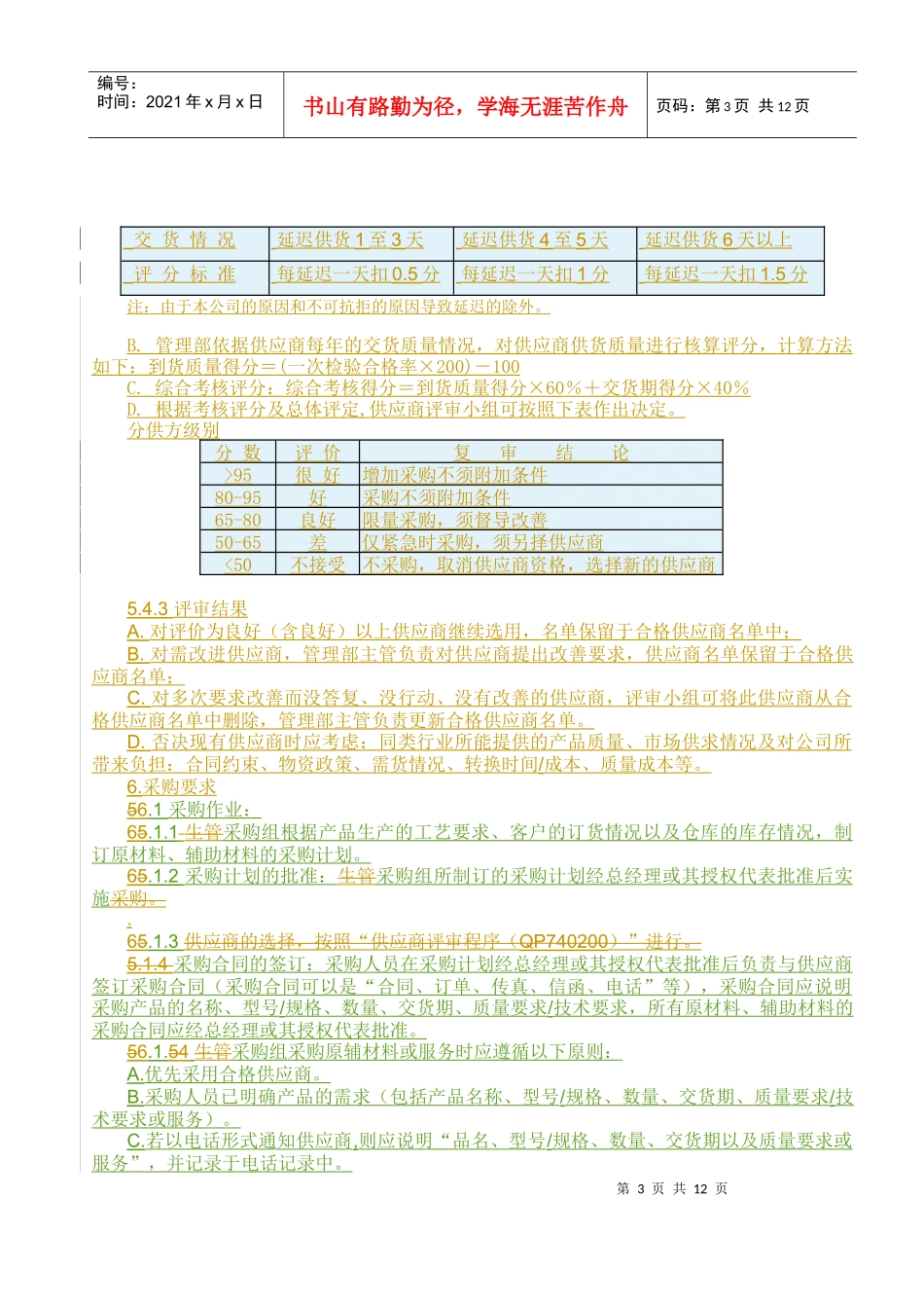 采购及供应商评审程序(1)_第3页