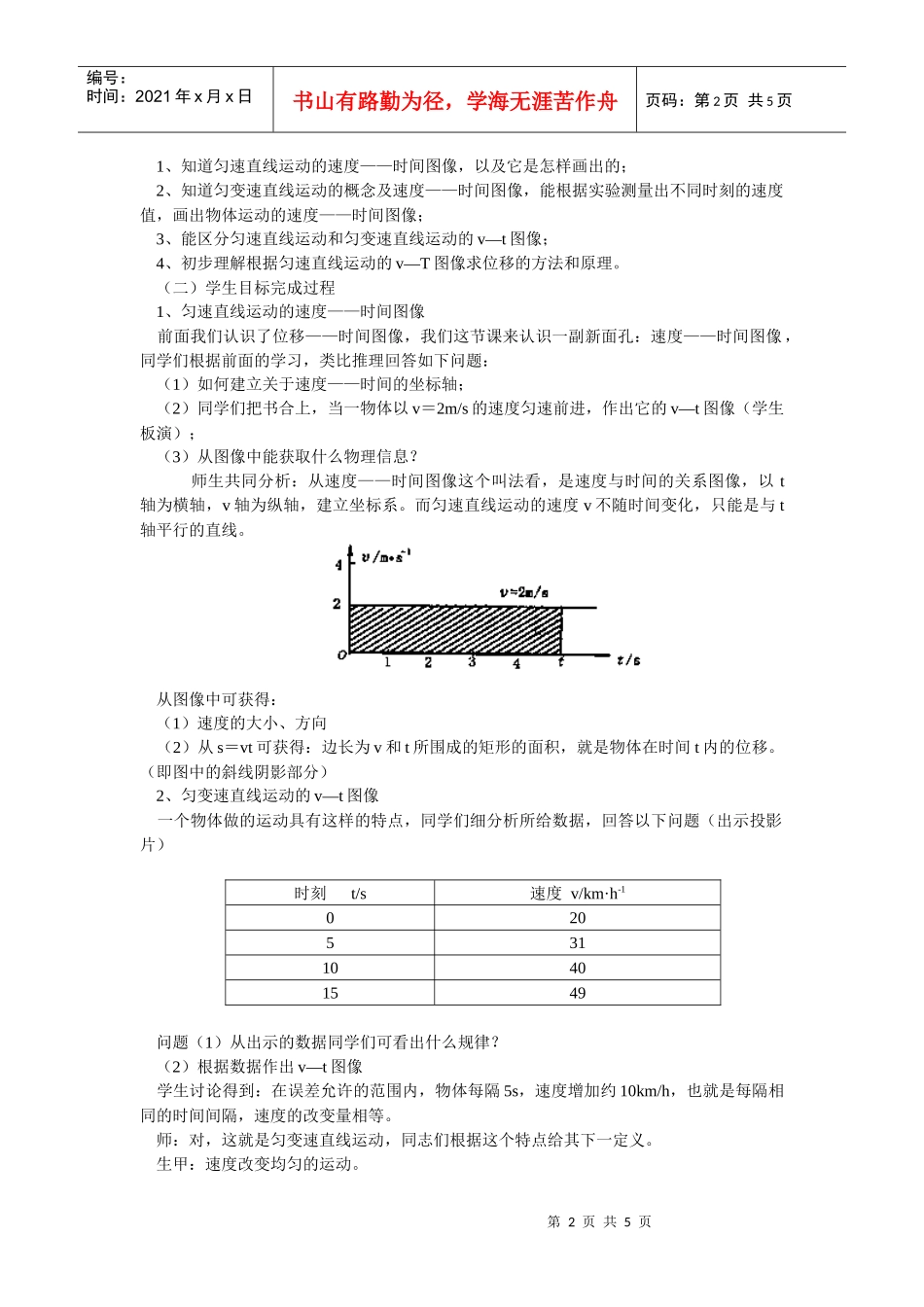 速度和时间的关系_第2页