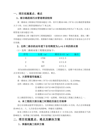 道路工程投标时必用的重点难点分析