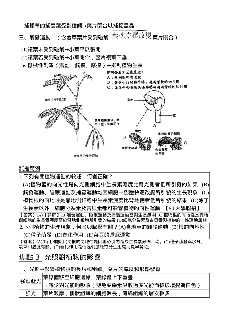 植物对环境刺激之反应_第3页