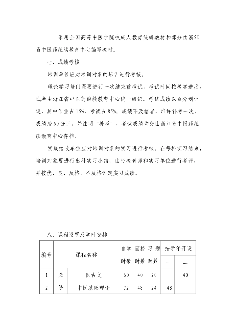 浙江省西医人员学习中医培训大纲_第3页