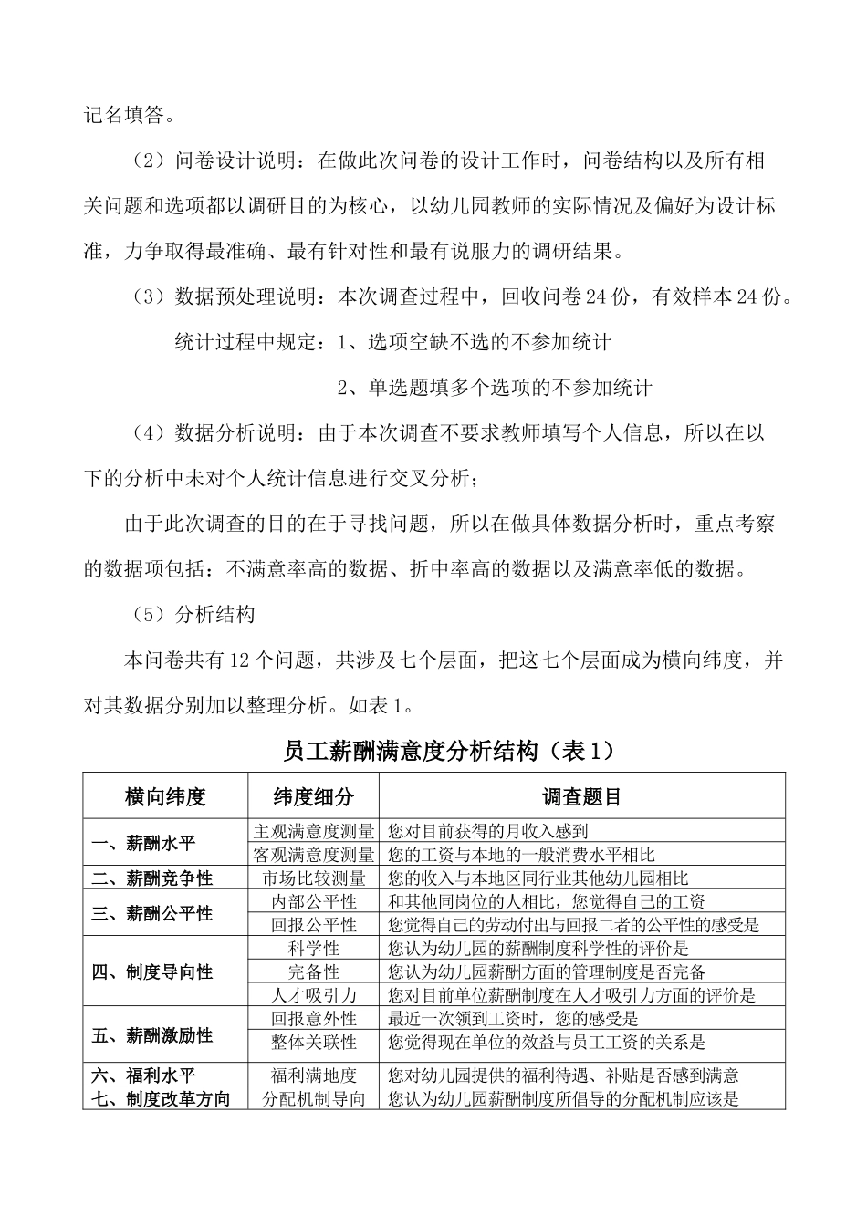 某幼儿园薪酬满意度调查及分析_第3页