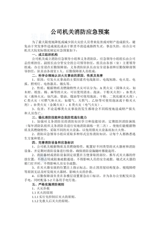 消防预案下载