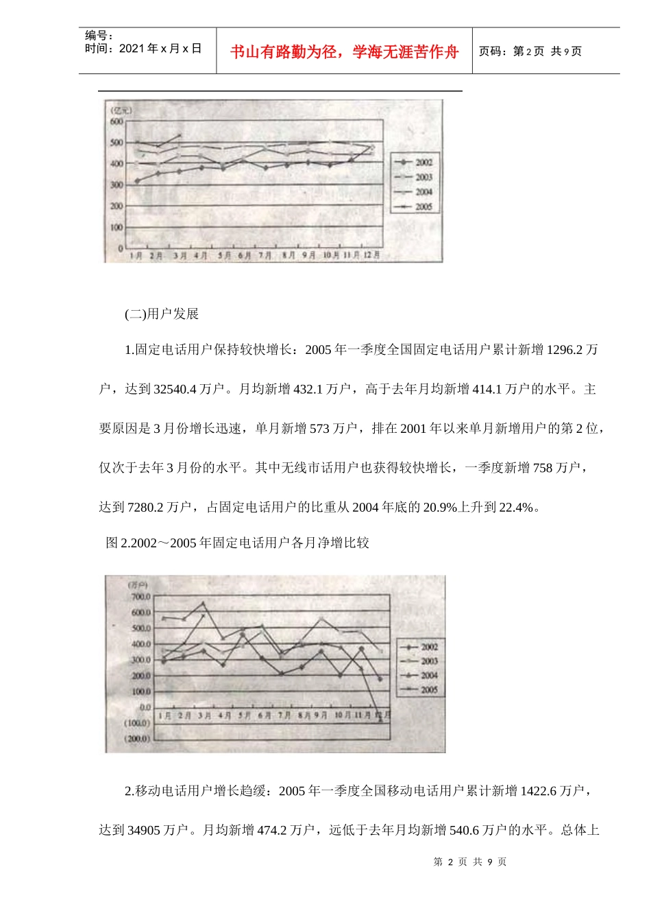 通信行业运行状况分析报告(doc 9 页)_第2页