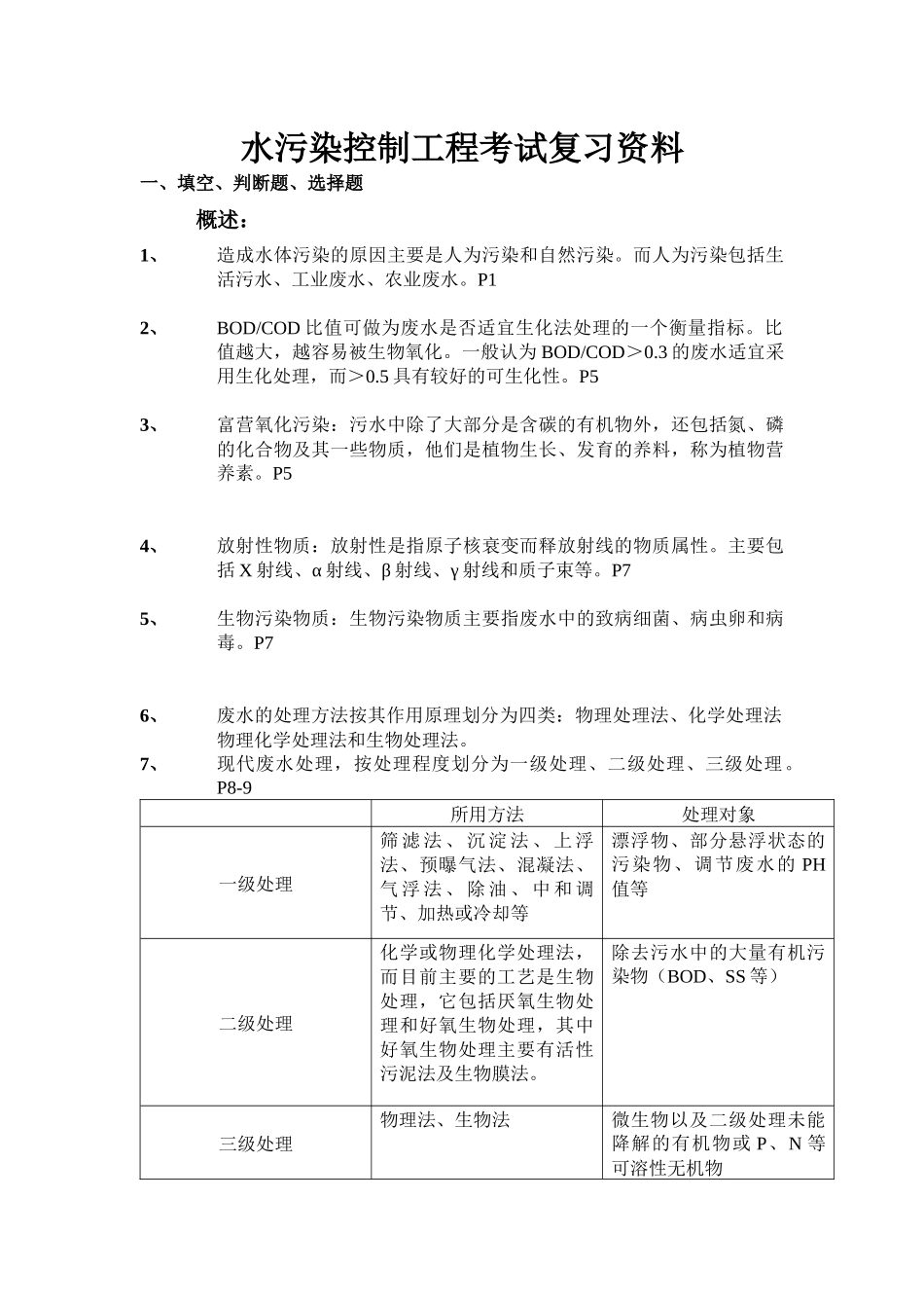 水污染控制工程资料_第1页