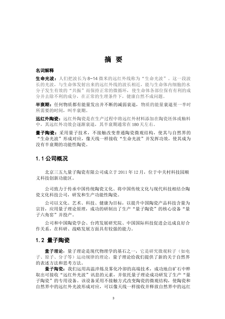 量子陶瓷产品项目可行性研究报告_第3页