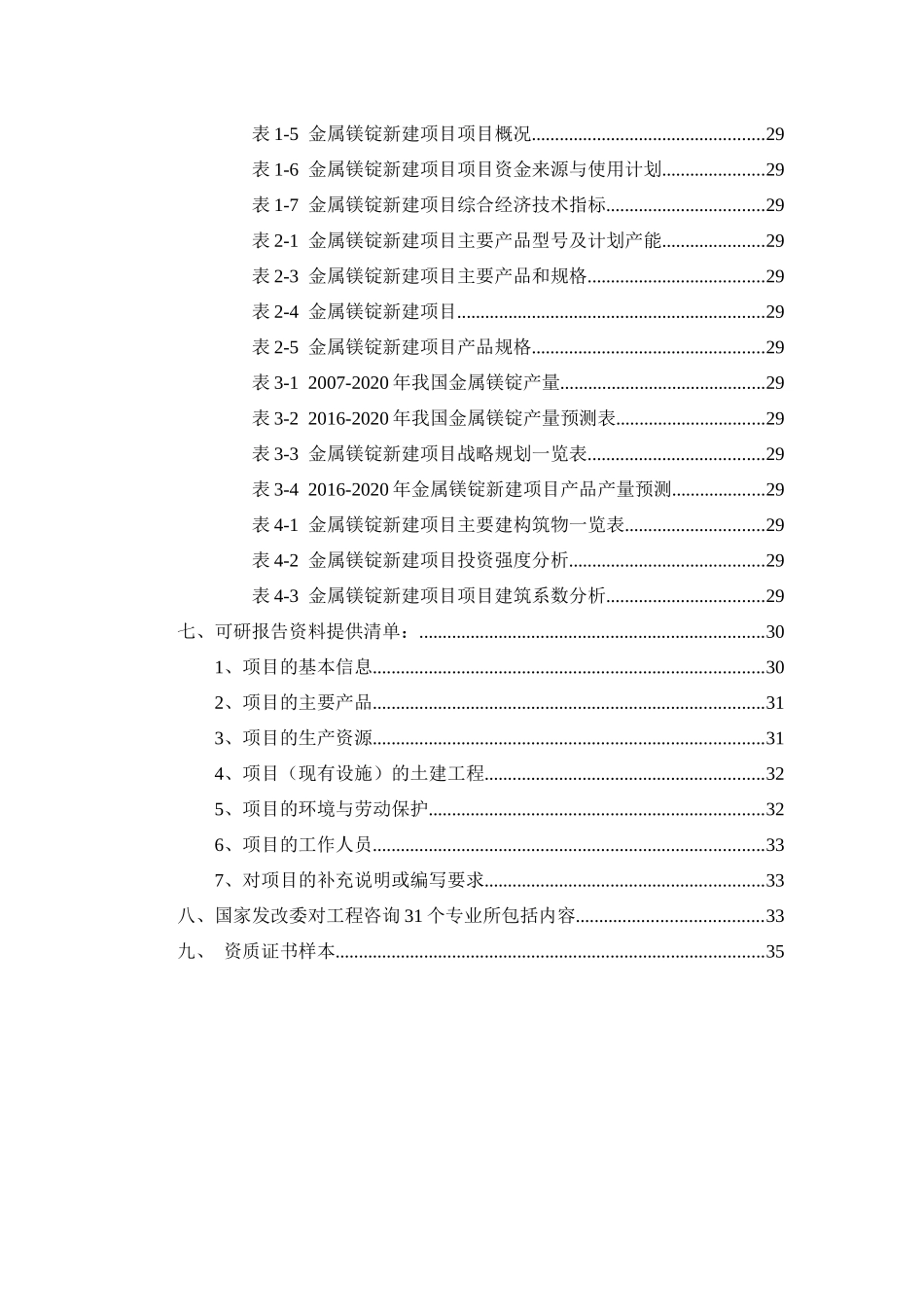 金属镁锭项目可行性研究报告_第3页