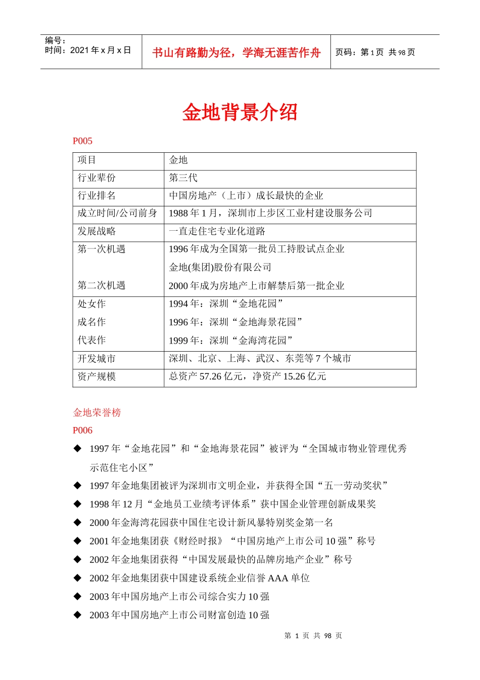 金地背景介绍_第1页