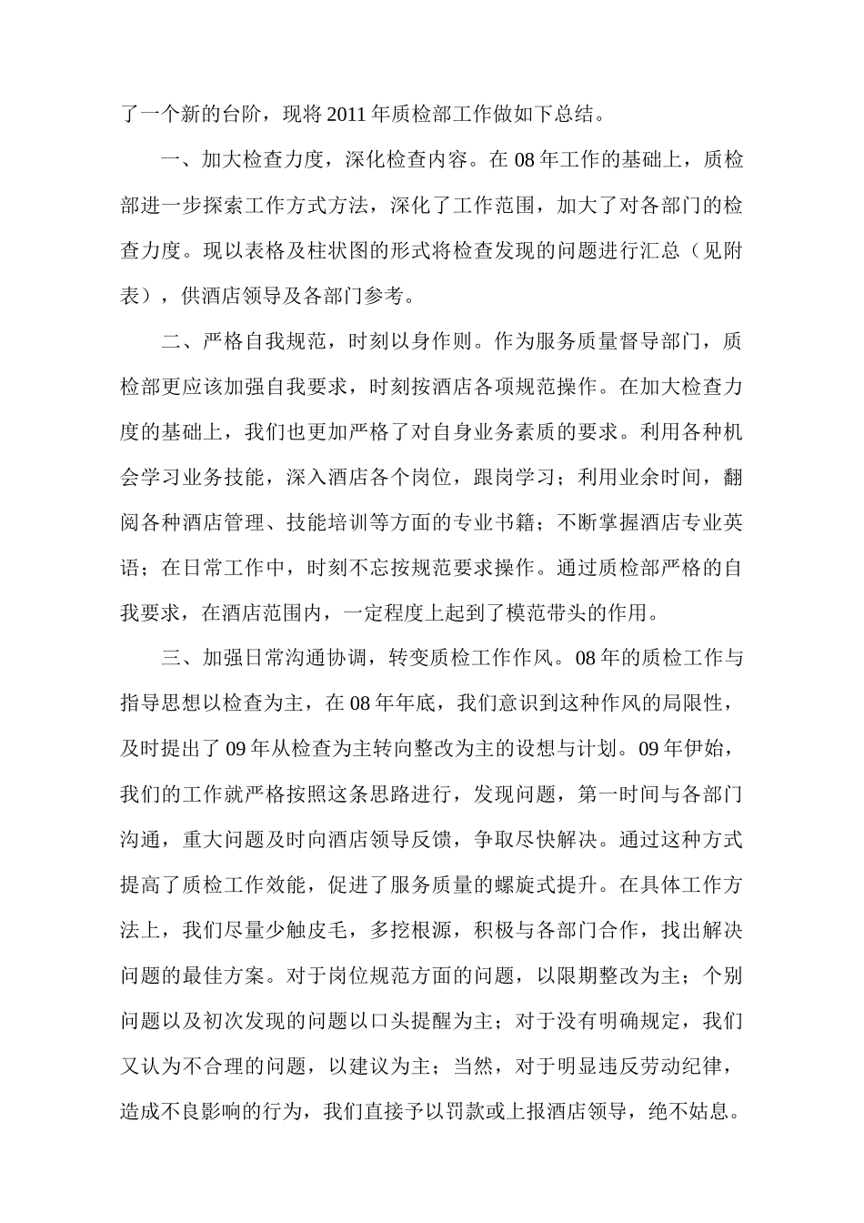 酒店质检部XXXX年工作总结及XXXX年工作计划_第2页