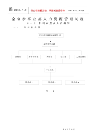 金刺参事业部人力资源管理制度