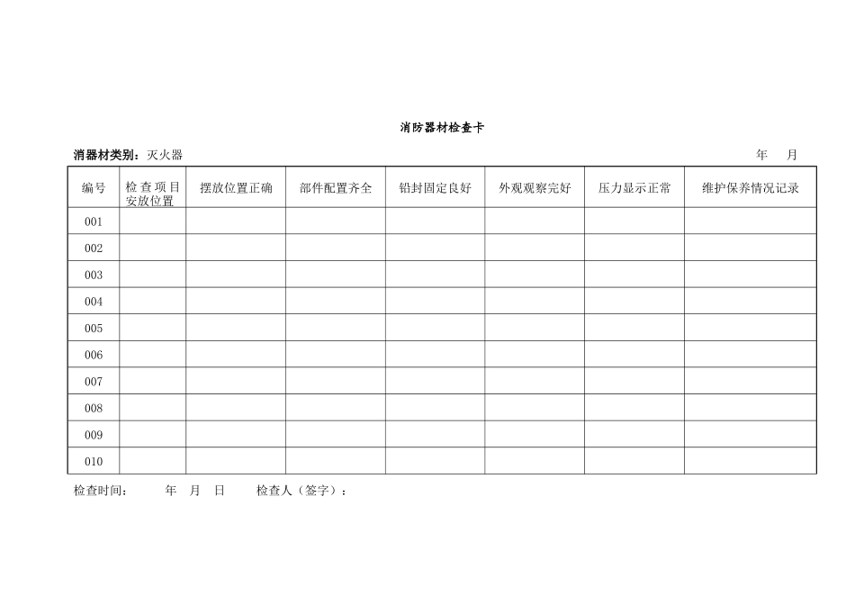 消防器材台帐格式_第2页