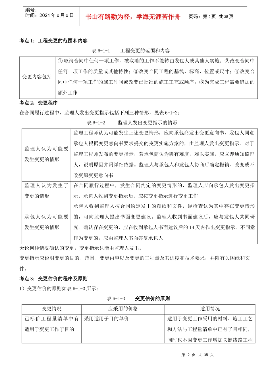 造价师冲刺《工程造价计价与控制》第6章建设项目施工阶段工程造价_第2页