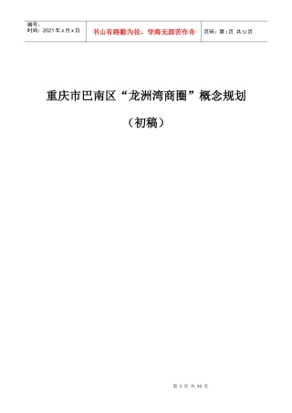 重庆市巴南区龙洲湾商圈规划与策划方案