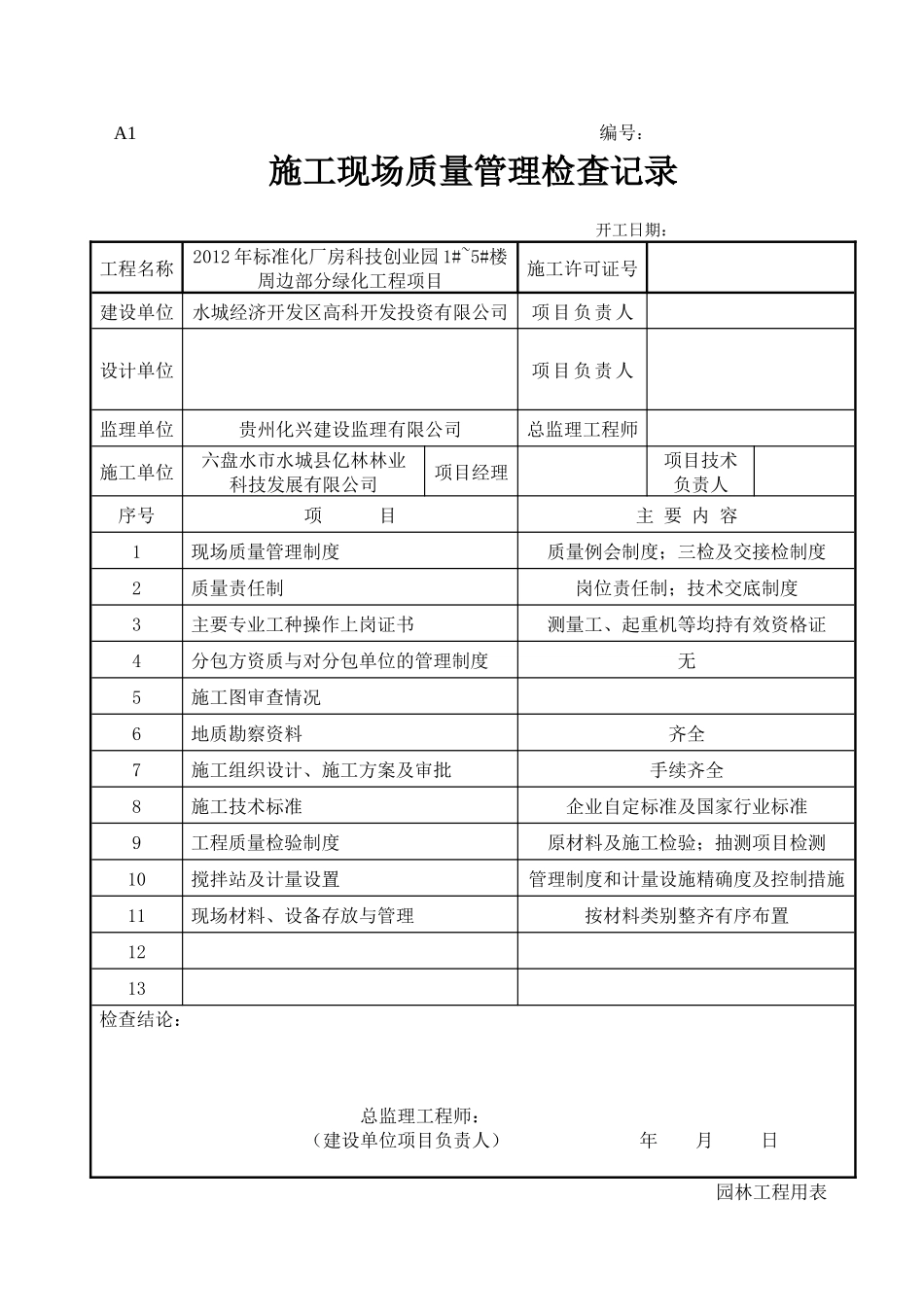 某科技园绿化竣工资料_第2页