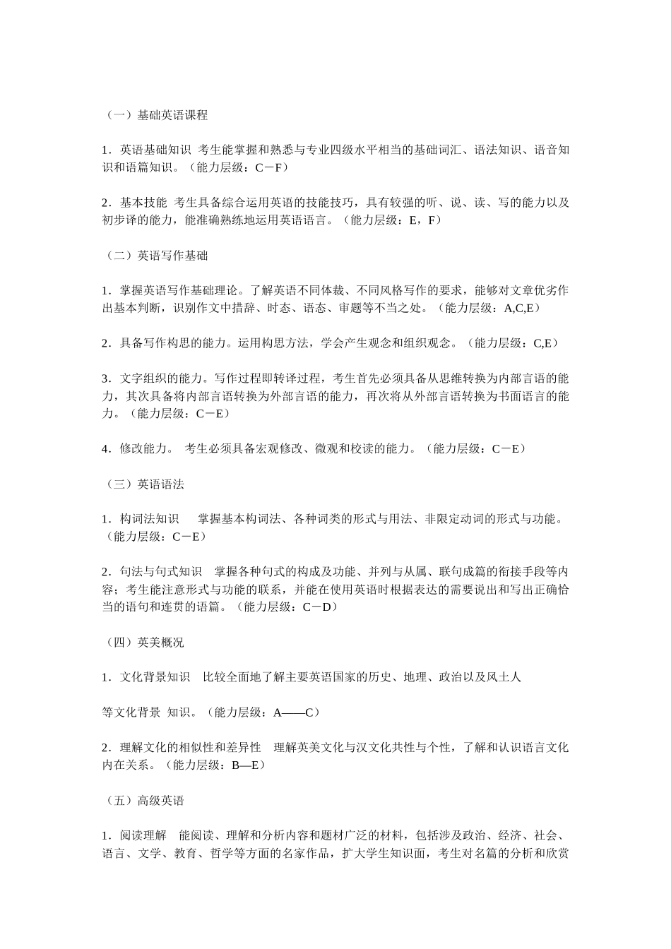 浙江省教师招聘考试中学英语学科考试说明_第3页