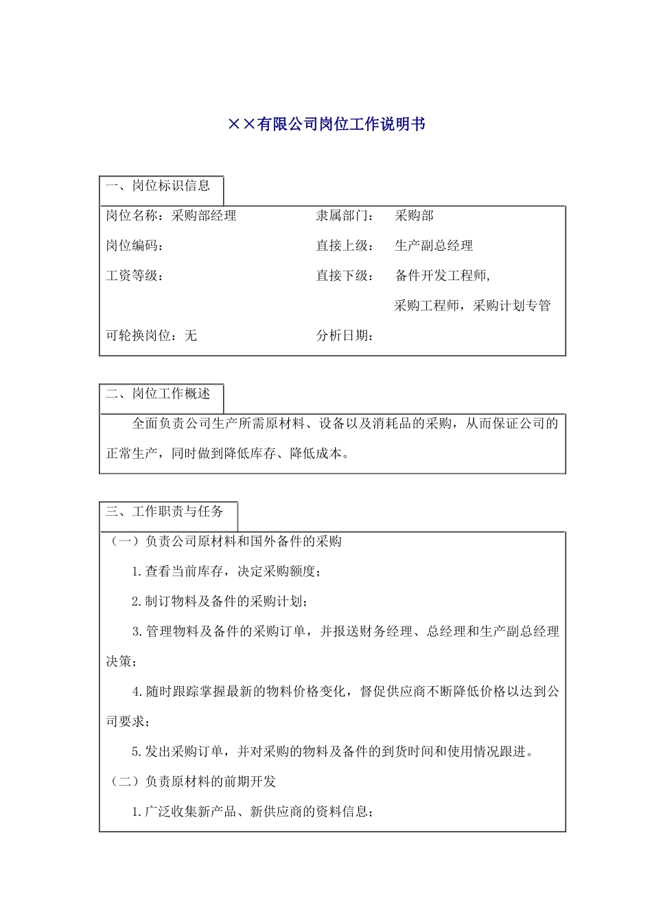 采购部经理的工作职责_第1页