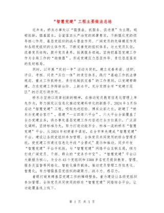 “智慧党建”工程主要做法总结