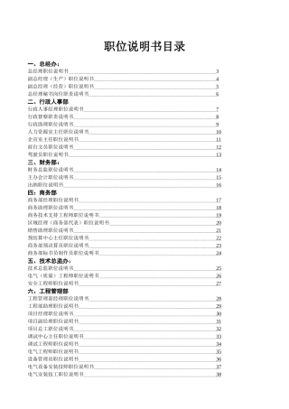 职位说明汇编