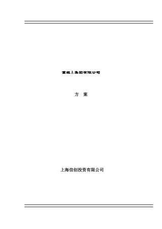 重组A集团有限公司方案.