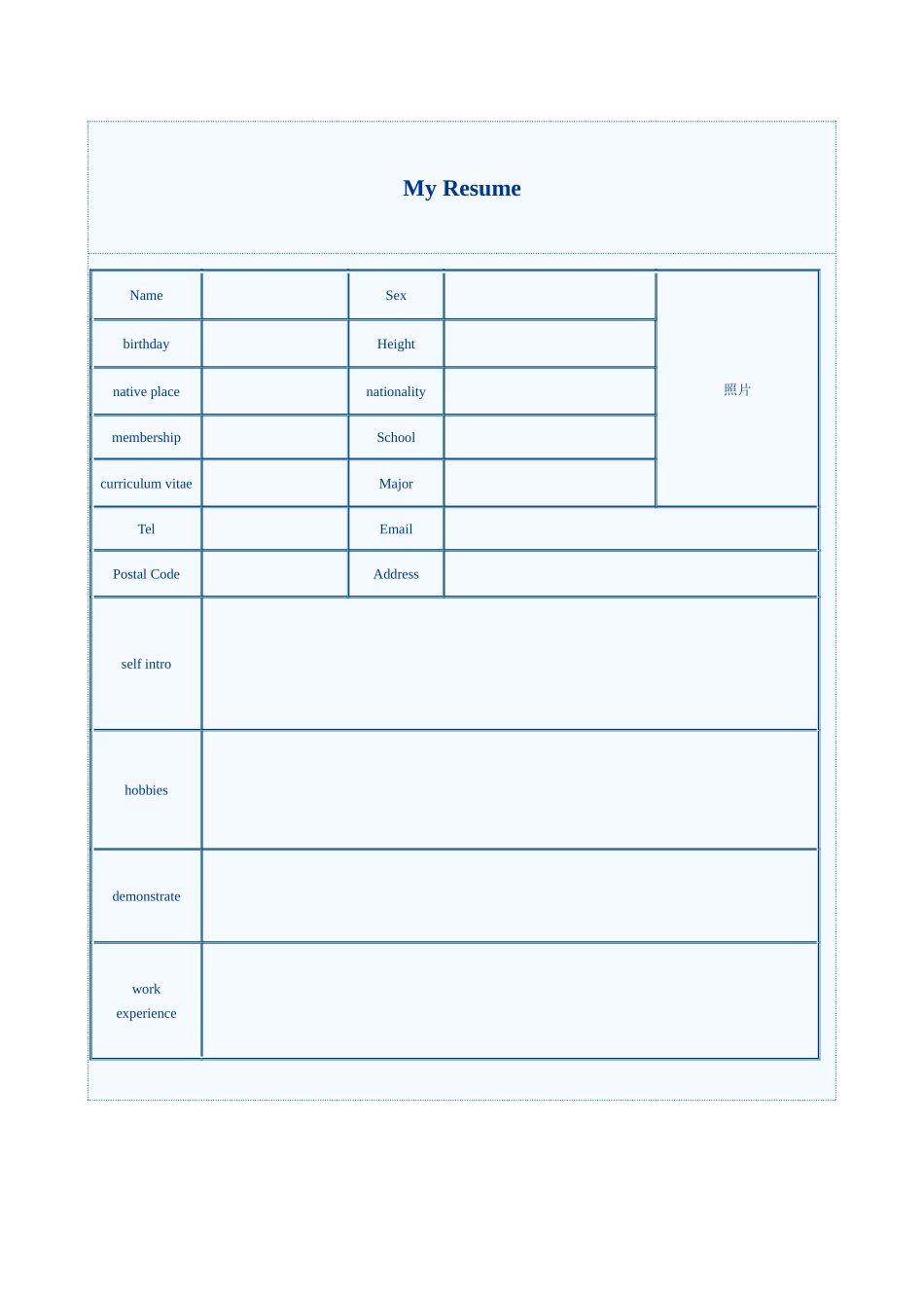 生求职优秀个人简历模板范文表格word大全集_第2页