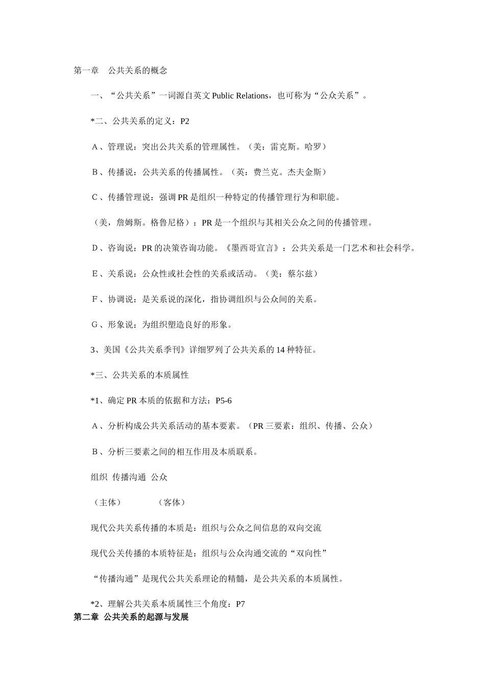 公共关系复习重点_第1页