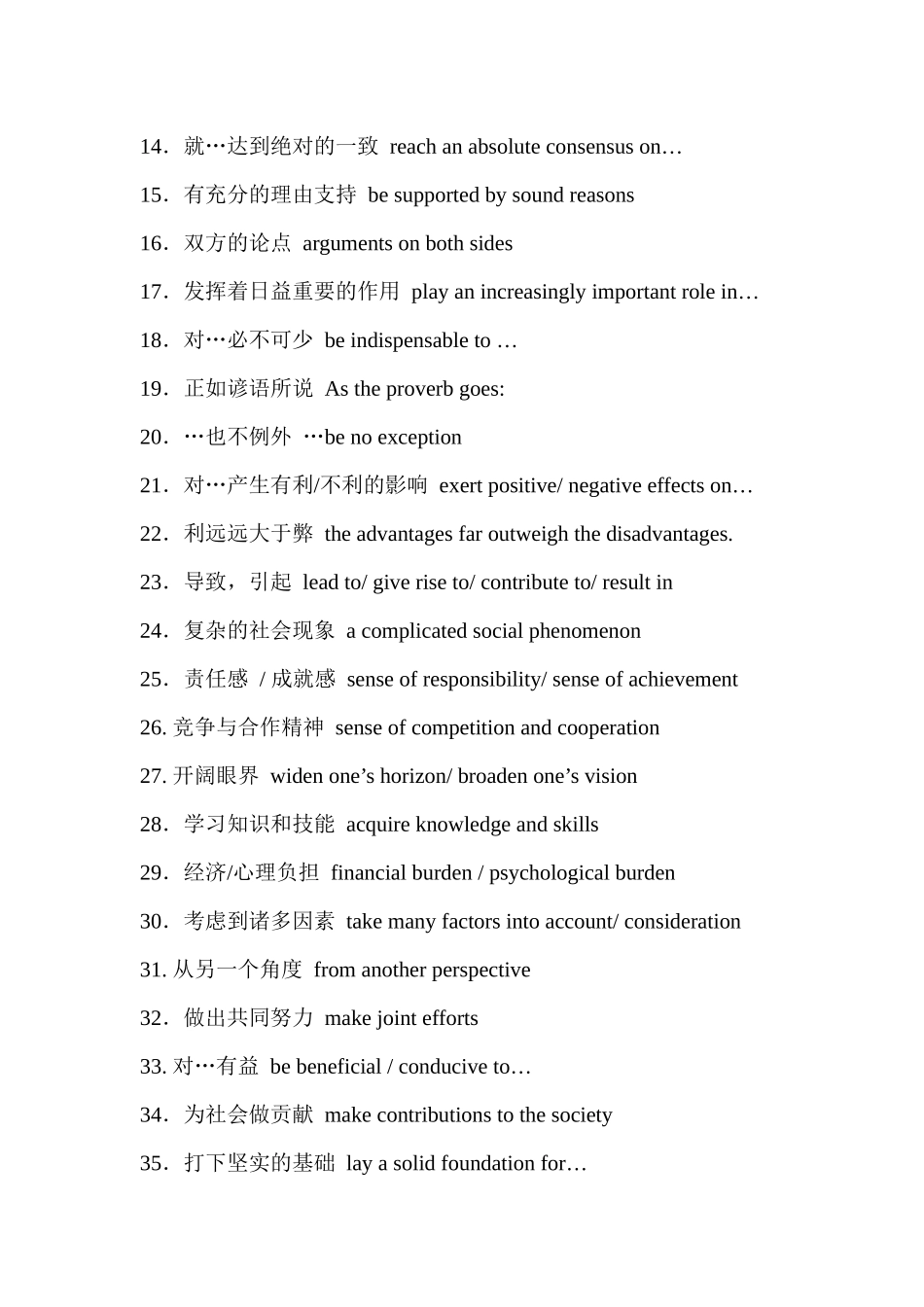 英语四级写作经典短语汇总_第2页
